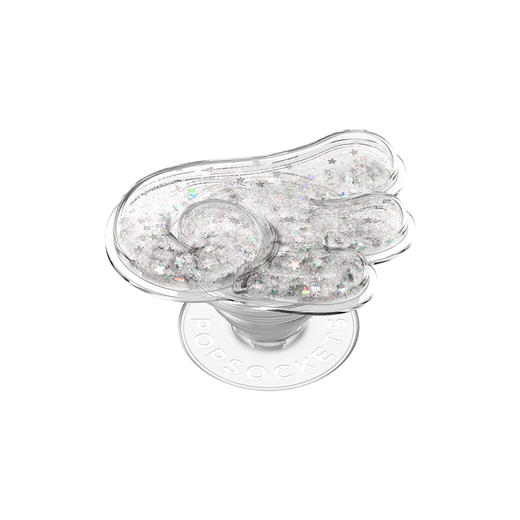 【波点梦境】天使翅膀 POPGRIP泡泡骚手机粘贴式气囊支架 Airbag软垫系列 白色 闪粉亮片 流沙 商品图0