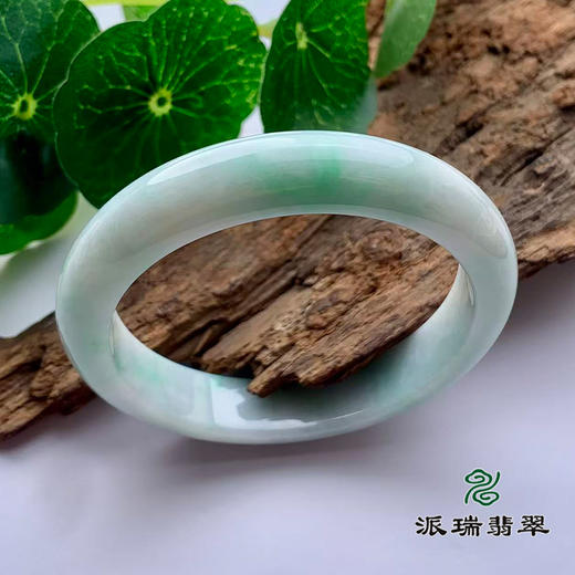 派瑞翡翠 翡翠手镯 糯种 绿色 商品图0