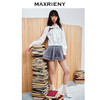 玛克门店发货MAXRIENY百褶A摆简约格雷网纱压褶半裙(货号:MC86SK008) 商品缩略图0