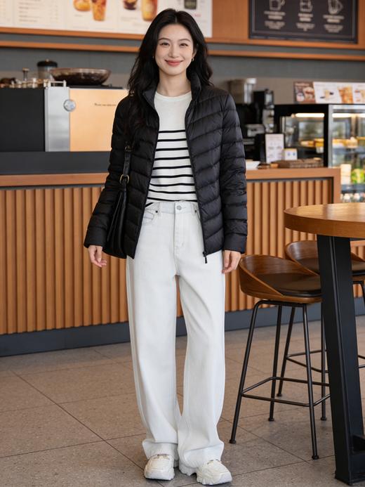 现货臣禾【公主线排骨羽绒服】【90白鸭绒】立领正肩羽绒服 JZ244070352 商品图3