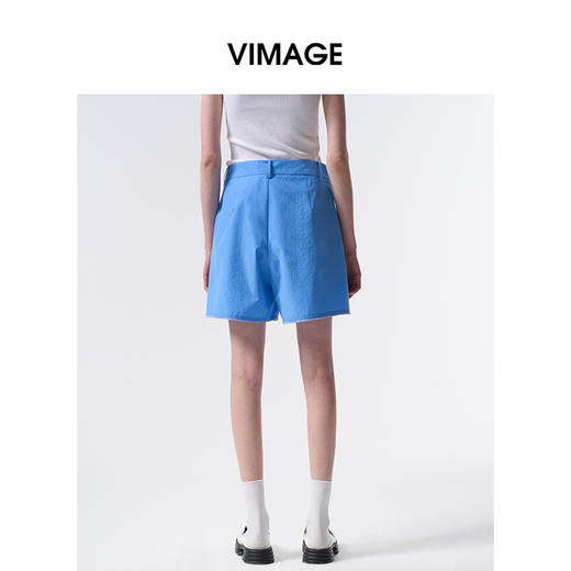 VIMAGE纬漫纪通勤休闲简约A字百搭宽松短裤2026夏季新款V2505216 商品图4