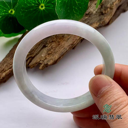 派瑞翡翠 翡翠手镯 糯种 绿色 紫色 商品图3