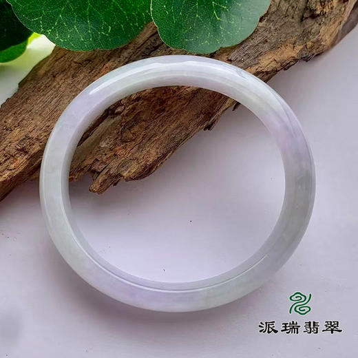 派瑞翡翠 翡翠手镯 糯种 绿色 紫色 商品图1