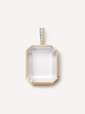 订购12周到｜Loquet London-Gold Locket-定制款 方形 吊坠（需搭配同品牌链条和装饰charm使用）［英国设计师］