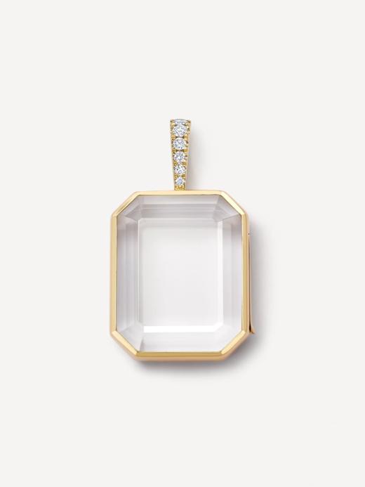 订购12周到｜Loquet London-Gold Locket-定制款 方形 吊坠（需搭配同品牌链条和装饰charm使用）［英国设计师］ 商品图0