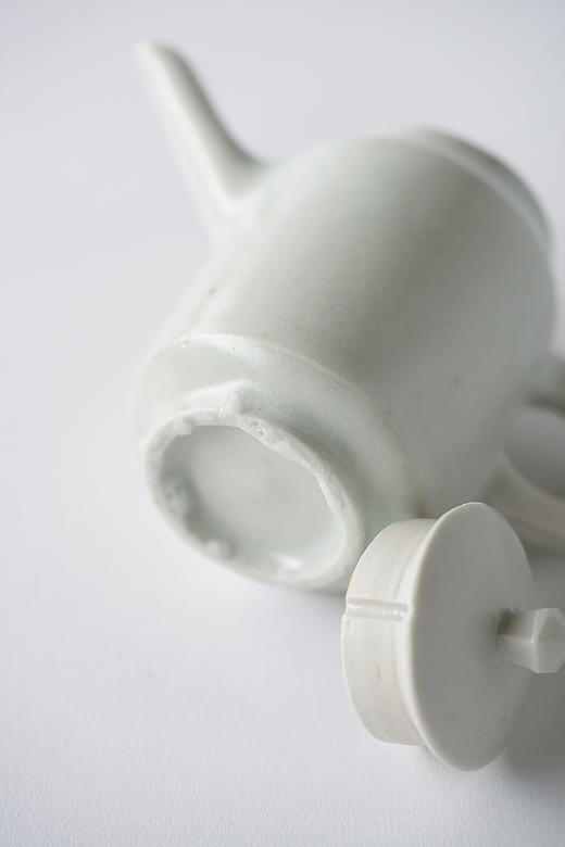 田中茂雄28白瓷｜横手縦茶壺 商品图3