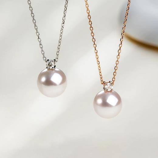 【女神节首选】akoya戴妃特选吊坠  珍珠分级师一对一挑选 18K链条  极强光正圆 诸暨直发 一物一证 假一赔十 下单即送珍珠粉！ 商品图3