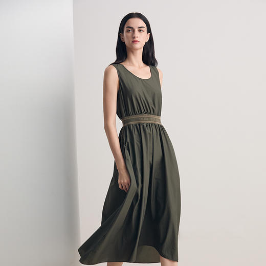 EITIE爱特爱2026夏季新款宽松显瘦无袖不规则连衣裙8607321 商品图5