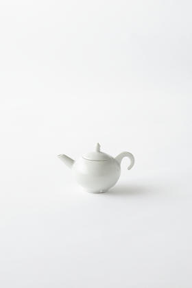 田中茂雄31白瓷｜鍵手茶壺