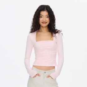 Oneup抹胸坎肩假两件长袖