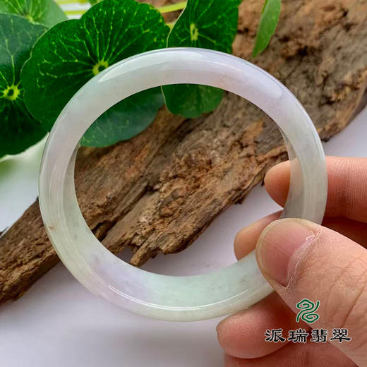 派瑞翡翠 翡翠手镯 糯种 绿色 紫色 商品图3