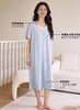 TZ竹纤维女士时尚条纹胸垫款家居裙2410 商品缩略图3