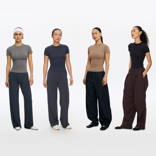 oneup塑形弹力裸感修身短袖T恤 商品图12