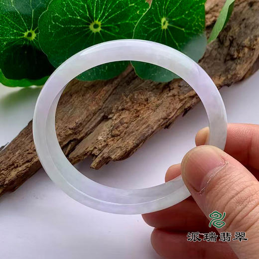 派瑞翡翠 翡翠手镯 糯种 绿色 紫色 商品图3