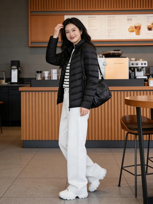 现货臣禾【公主线排骨羽绒服】【90白鸭绒】立领正肩羽绒服 JZ244070352 商品图2