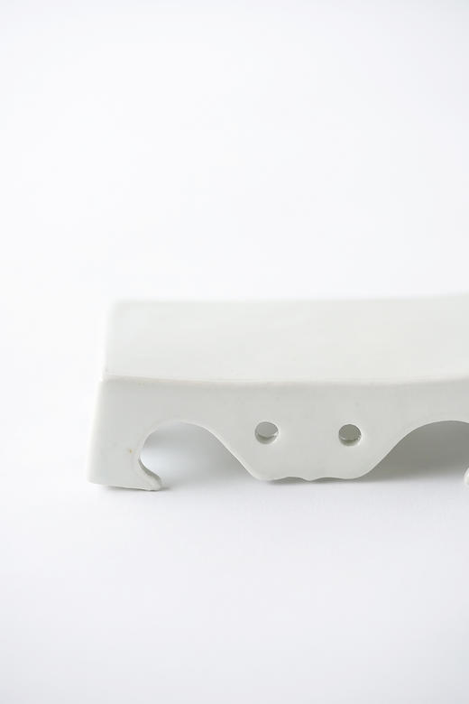 田中茂雄22白瓷｜獣足長方小皿 商品图3