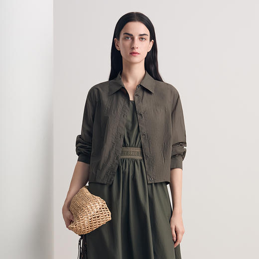 EITIE爱特爱时尚休闲简约短款薄外套2026夏季新款8603305 商品图4