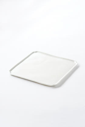 田中茂雄34白瓷｜小盤角皿