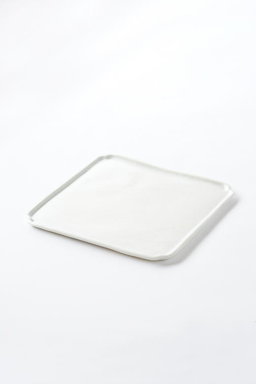 田中茂雄34白瓷｜小盤角皿 商品图0