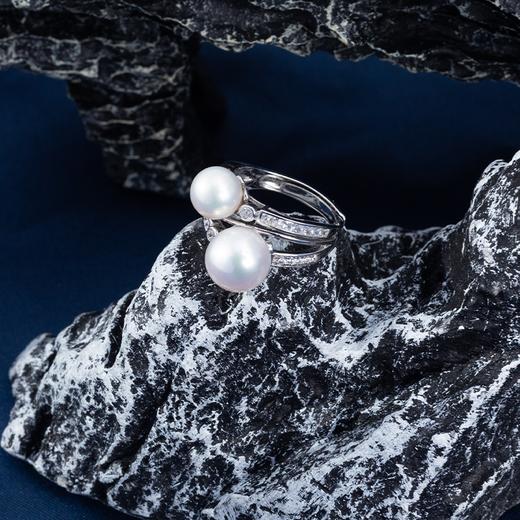 【女神节首选】双珠戒指 7-8mm+9-10mm 极光正圆 诸暨直发 一物一证 假一赔十 下单即送珍珠粉！ 商品图4