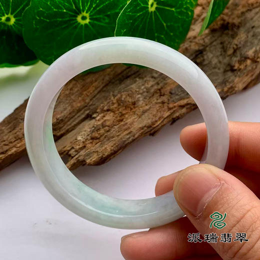 派瑞翡翠 翡翠手镯 糯种 绿色 紫色 商品图3