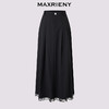 玛克门店发货【SGPR】法式赫本收腰伞摆半裙2025春款黑色高腰长裙(货号:MU86SK007) 商品缩略图3