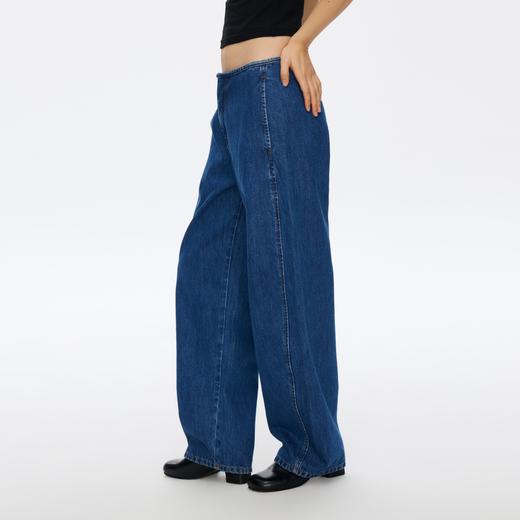 Oneup无腰头复古蓝香蕉牛仔裤 商品图3