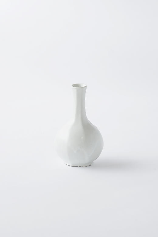 田中茂雄49白瓷｜面取瓶 商品图0