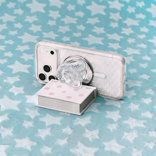 【波点梦境】天使翅膀 POPGRIP泡泡骚手机粘贴式气囊支架 Airbag软垫系列 白色 闪粉亮片 流沙 商品图1