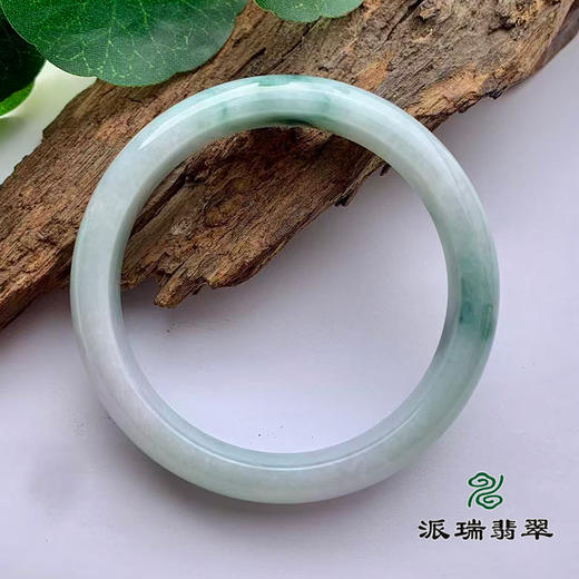 派瑞翡翠 翡翠手镯 糯种 绿色 飘花 商品图1