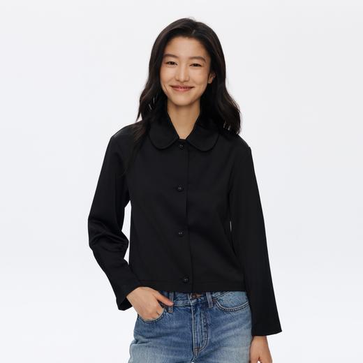 Oneup缎面娃娃领外套 商品图1