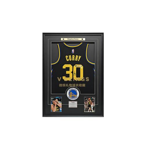 收藏系列 库里 勇士队30号黑色 晚安铭文 亲笔签名球衣 商品图0