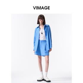 VIMAGE纬漫纪气质宽松休闲女显瘦防晒衬衫外套2026夏季新款V2509205