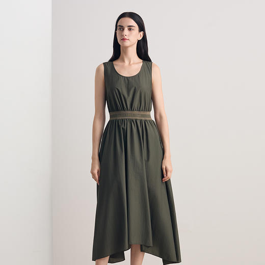 EITIE爱特爱2026夏季新款宽松显瘦无袖不规则连衣裙8607321 商品图2