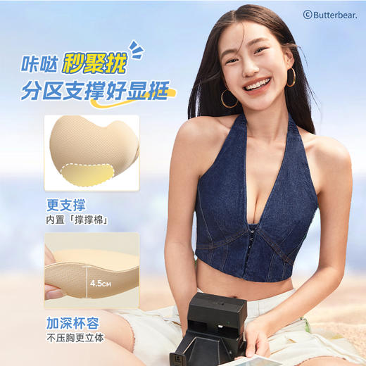 奶糖派大轻芒3.0大胸胸贴女聚拢隐形婚纱用硅胶乳贴大码上托泳衣 商品图2