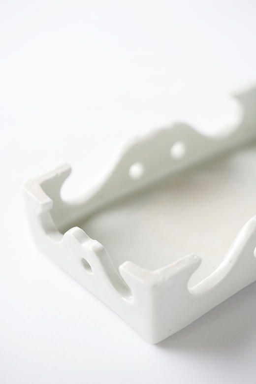 田中茂雄22白瓷｜獣足長方小皿 商品图4