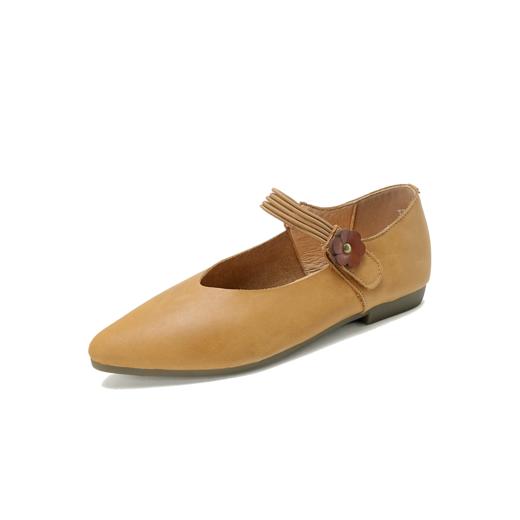 【牛皮革】西村名物2026年春季新款舒适平底软底软面小尖头浅口单鞋玛丽珍鞋T26AE18031 商品图10