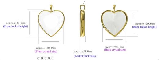订购12周到｜Loquet London-Gold Locket-定制款 爱心 吊坠（不含链条）［英国设计师］ 商品图1