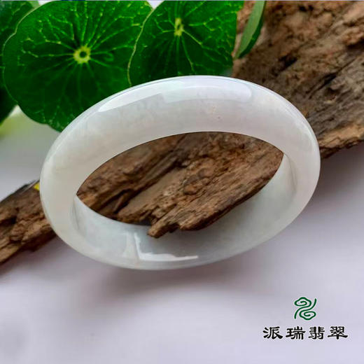 派瑞翡翠 翡翠手镯 糯种 无色 商品图0
