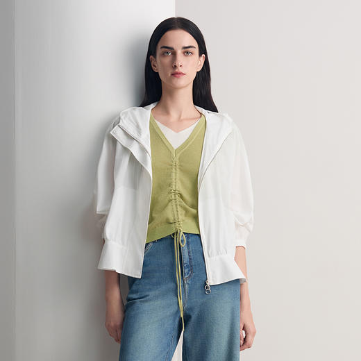 EITIE爱特爱2026夏季新款防晒宽松休闲连帽轻运动短款外套8603306 商品图2