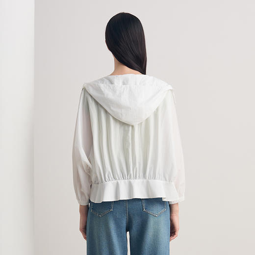 EITIE爱特爱2026夏季新款防晒宽松休闲连帽轻运动短款外套8603306 商品图4