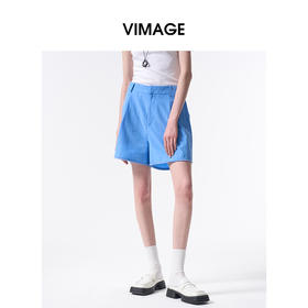 VIMAGE纬漫纪通勤休闲简约A字百搭宽松短裤2026夏季新款V2505216