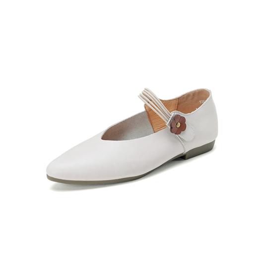 【牛皮革】西村名物2026年春季新款舒适平底软底软面小尖头浅口单鞋玛丽珍鞋T26AE18031 商品图8