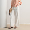 EITIE爱特爱2026夏季新款简约百搭直筒显瘦通勤高腰白色牛仔裤8605312 商品缩略图2