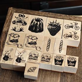 阿果拉 Redbug 印章 水果 自行车 汉堡 薯条