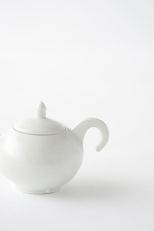 田中茂雄31白瓷｜鍵手茶壺 商品图3
