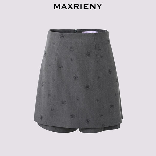 绣花包臀裙裤25春浅春系穿搭收腰修身短裤女MU86PA005A70 商品图4