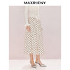 玛克门店发货MAXRIENY复古波点印花裙26春款黑白撞色压褶半裙收腰伞裙中长裙(货号:MF86SK751) 商品缩略图1
