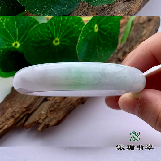 派瑞翡翠 翡翠手镯 糯种 绿色 紫色 商品图2
