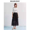 MAXRIENY浪漫感A型花边伞摆半身裙女高腰裙（货号：MF86SK261） 商品缩略图1